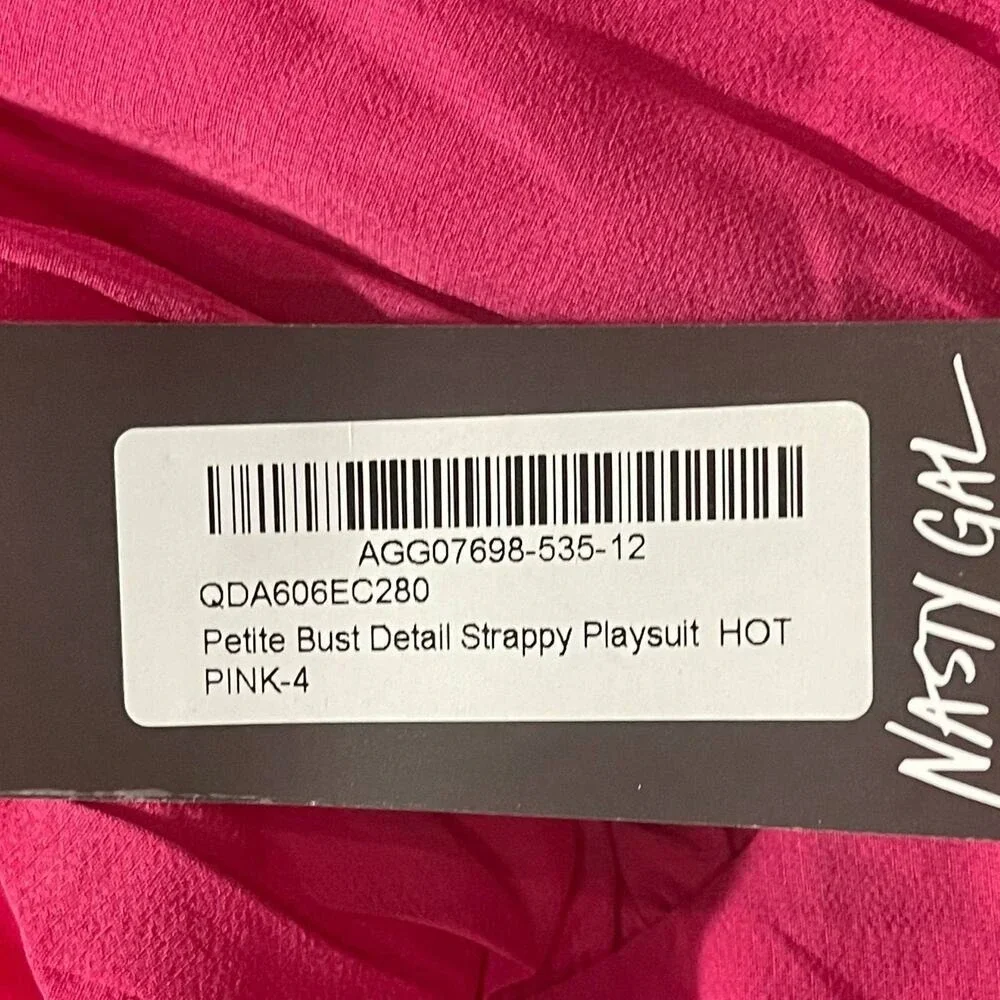 SPRING SALE! NWT Nasty Gal Petite Bust Detail Strappy Playsuit Size 0 - Picture 5 of 7